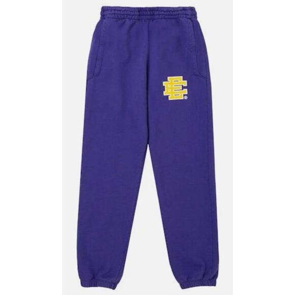 Eric Emanuel Men's Purple EE Logo Sweatpants (FW21) - Medium